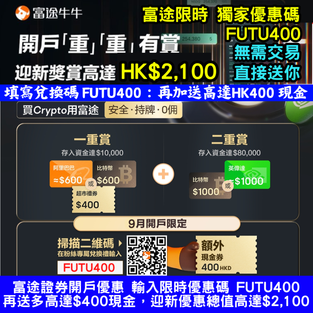 富途開戶】持牌證券行HK$2,100迎新獎賞- 加密貨幣邊間好？iPhoneTrade 獨家優惠- iPhoneTrade.HK 先達回收價